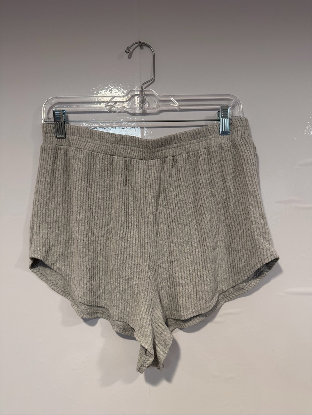 Cozy Rib Knit Women's Lounge Shorts - Light Gray lulus